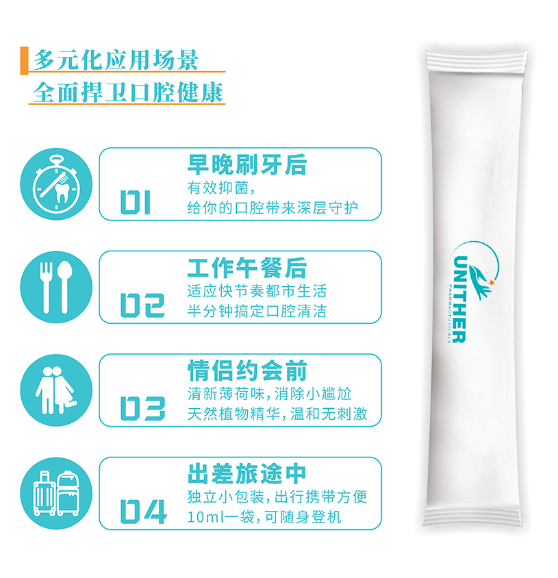 氯已定抑菌條狀便攜漱口水